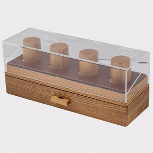 Holme & Hadfield Watch Deck Pro JB-YYKZ-0MO1 Oak, horloge display voor 4 stuks