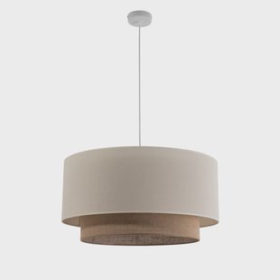 Boho hanglamp, Ø 60 cm 1-lamp ecru/jute Duolla - Slaapkamer - Metaal - 1 lamp