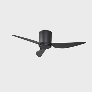Aulo plafondventilator Ø 123 cm zwart stil DC Lindby - Woonkamer - Modern - Metaal
