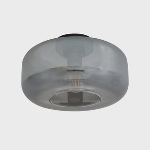Hildur plafondlamp rookgrijs Ø 28,5 cm glas Lindby - Eetkamer - 1 lamp