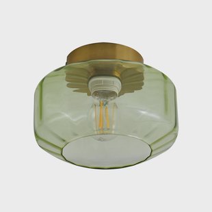Hildur plafondlamp Ø 22 cm groen glas Lindby - Eetkamer - 1 lamp