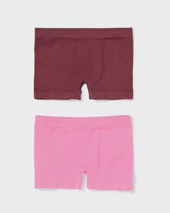 HEMA Kinderboxers naadloos rib - 2 stuks bruin (bruin)
