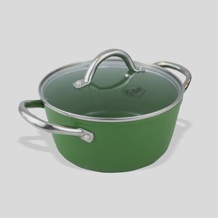 Kookpot met deksel 24 cm- PFAS-vrij - Inductie Geschikt  - Groen - Vaatwasser geschikt - Lange Garantie - Oven Geschikt tot 280 Graden