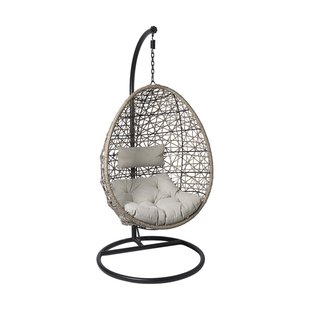 Hangstoel Hawaii met grjize kussens - bruin - 196 cm