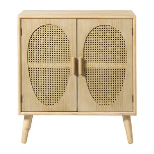 Kast Flores met ovalen vlakken - bruin - 78x70x37.5 cm