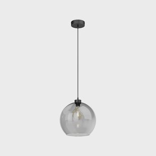 Cubus hanglamp Ø 30 cm rookgrijs glas E27 TK Lighting - Woonkamer - Modern - Bol