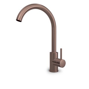 Hotbath BUDDY Wastafelkraan - met draaibare uitloop - Geborsteld koper PVD B104BCP