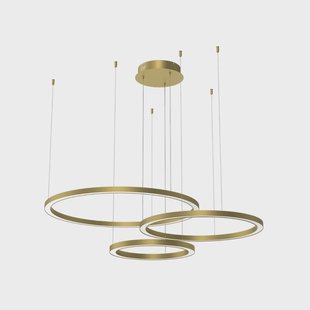 Galaxia LED hanglamp 85 W goudkleurig, met 3-lamps ontwerp, kunststof Eko-Light - Woonkamer - Modern - Rond