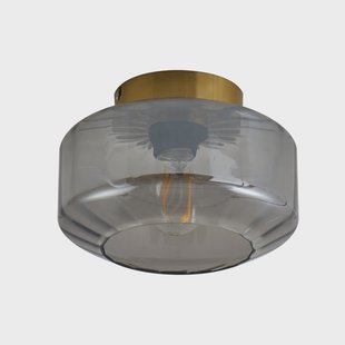 Hildur plafondlamp Ø 22 cm rookgrijs glas Lindby - Eetkamer - 1 lamp