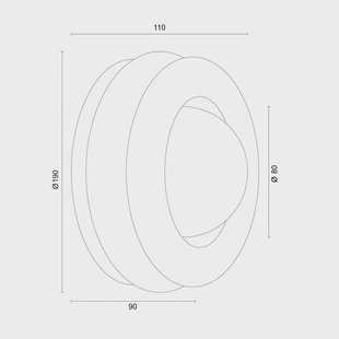 Argon Wandlamp Tina, terracotta/opaal, glas, Ø 19 cm