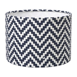 Lampenkap zigzag groot - zwart/wit - ø24.5x17.5 cm