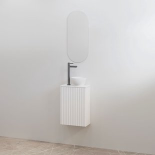 Toiletmeubelset Best-Design Mali Mat Wit Onderkast + Mat Wit Meubelblad