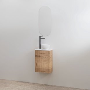 Toiletmeubelset Best-Design Mali Halifax Onderkast + Mat Wit Meubelblad