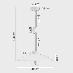 ONLI Hanglamp OHANA, opaalglas, eikenhout, Ø 40 cm, E27