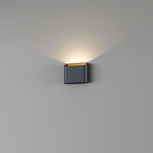 Wandlamp Artdelight Diaz 1 Lichts LED 2700K Dimbaar Zwart/Mat Goud