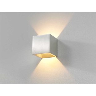 Wandlamp Artdelight Cube 2 Lichts LED 2700K Dimbaar Aluminium