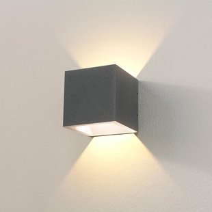 Wandlamp Artdelight Cube 2 Lichts LED 2700K Dimbaar Grafiet
