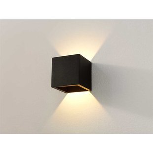 Wandlamp Artdelight Cube 2 Lichts LED 2700K Dimbaar Zwart