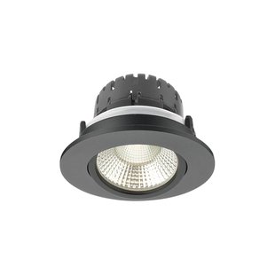 Inbouwspot Artdelight Austin 1 Lichts Rond LED 2700K Dimbaar Zwart
