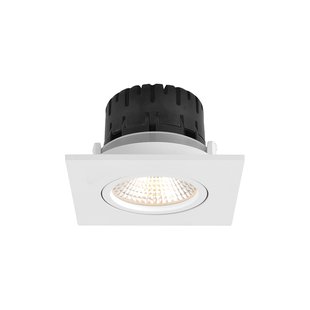 Inbouwspot Artdelight Austin 1 Lichts Vierkant LED 2700K Dimbaar Wit