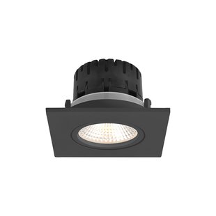 Inbouwspot Artdelight Austin 1 Lichts Vierkant LED 2700K Dimbaar Zwart