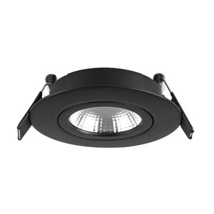 Inbouwspot Artdelight Dublin 1 Lichts Rond LED 2700K Dimbaar Zwart