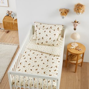 Baby dekbedovertrek 50% gerecycled katoen, Tigris