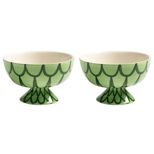 &amp;klevering Sir&egrave;ne Schaaltje &Oslash;12,5 Set Van 2 Groen