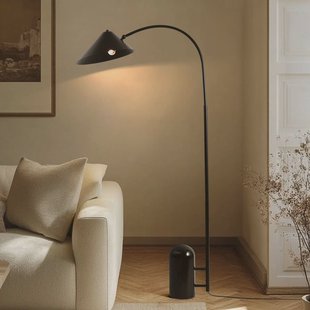 Lucande vloerlamp Alviero, 157 cm, zwart, metaal, marmer
