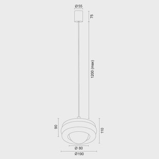 Argon Hanglamp Tina, terracotta/opaal, glas, Ø 19 cm