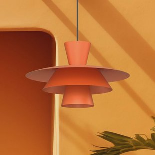 Luminex Hanglamp Plato, oranje, metaal, Ø 38 cm, E27
