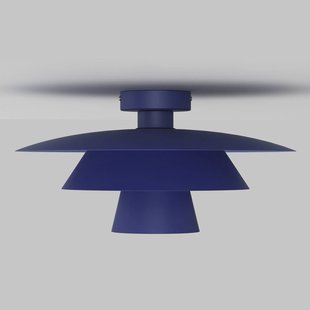 Luminex Plafondlamp Plato, donkerblauw, metaal, Ø 38 cm, E27