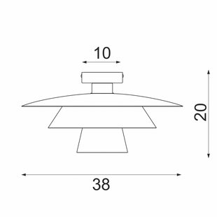 Luminex Plafondlamp Plato, oranje, metaal, Ø 38 cm, E27