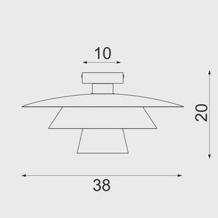 Luminex Plato plafondlamp, mosterdgeel, metaal, Ø 38 cm, E27