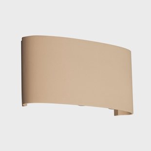 FISCHER & HONSEL LED buiten wandlamp Berlin, zandkleurig, breedte 17 cm, metaal