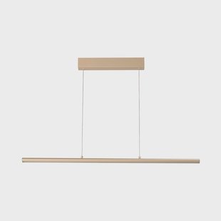 FISCHER & HONSEL LED hanglamp Borena, zandkleurig, lengte 113 cm, metaal