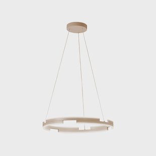 FISCHER & HONSEL LED hanglamp Circly, zandkleurig, Ø 60 cm, metaal, CCT