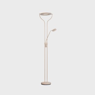 FISCHER & HONSEL LED vloerlamp Davos, zandkleurig, hoogte 180 cm, 2-lamps, CCT