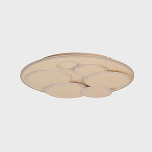 FISCHER & HONSEL LED plafondlamp Dots, zandkleurig, Ø 50 cm, metaal/acryl, CCT