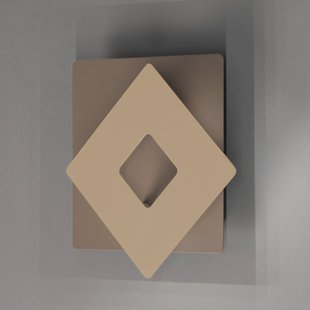 FISCHER & HONSEL LED wandlamp Hennes, breedte 18 cm, greige/zandkleurig