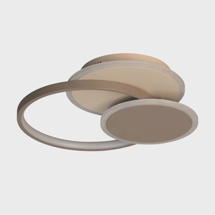 FISCHER & HONSEL LED plafondlamp Tomo, greige/zandkleurig, 40 cm, metaal, CCT