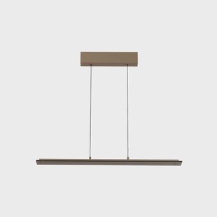 FISCHER & HONSEL LED hanglamp Torvi, greige/rookgrijs, 88 cm, metaal/glas