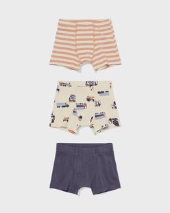 HEMA Kinderboxers auto - 3 stuks gebroken wit (gebroken wit)