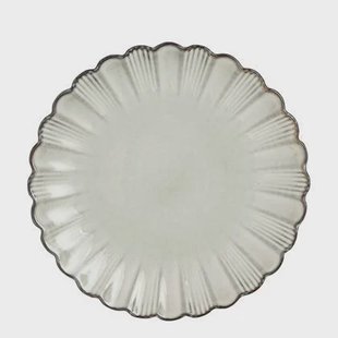 Mica Decorations Corfu Dinerbord - H2,5 x Ø26,5 cm - Keramiek - Grijs