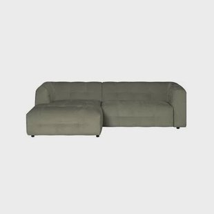 by fonQ Mush Hoekbank met Chaise Longue Links - Chenille - Groen