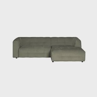 by fonQ Mush Hoekbank met Chaise Longue Rechts - Chenille - Groen