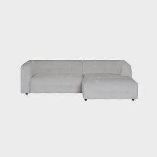 by fonQ Mush Hoekbank met Chaise Longue Rechts - Chenille - Ivoor