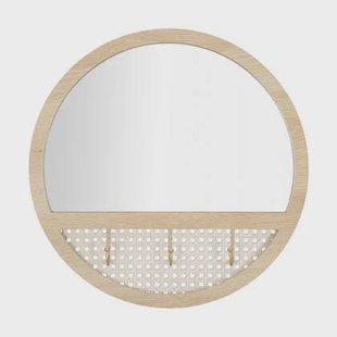 Mauro Ferretti Fuji Ronde wandspiegel in bruin hout