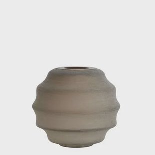 Light & Living Nayoro vaas Ø32,5x29 cm - glas mat lichtbruin