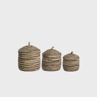 Light & Living - Mand KILRUSH - Ø34x36cm - Bruin - Set van 3